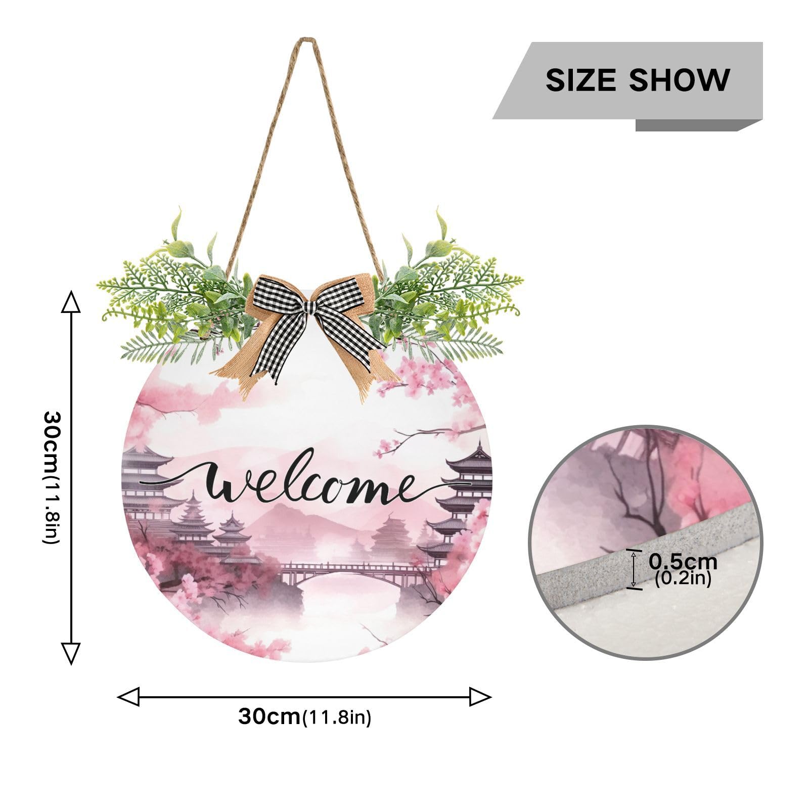 Amazon.com: xigua Welcome Sign Hanging Plaque Sign Asian Style